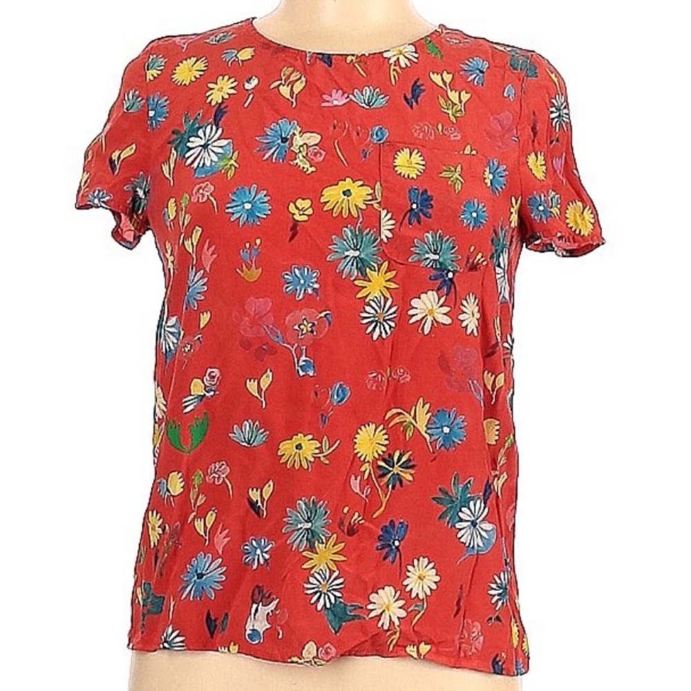Sézane silk top. Size 38 (fits more like a size 36)